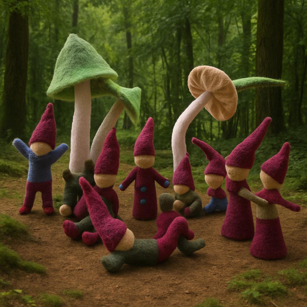 בובות אנתרופוסופיות מלובדות:פטריות וגמדים